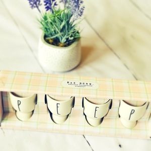 🆕 Rae Dunn Easter PEEP Egg Holder Set of 4 NEW